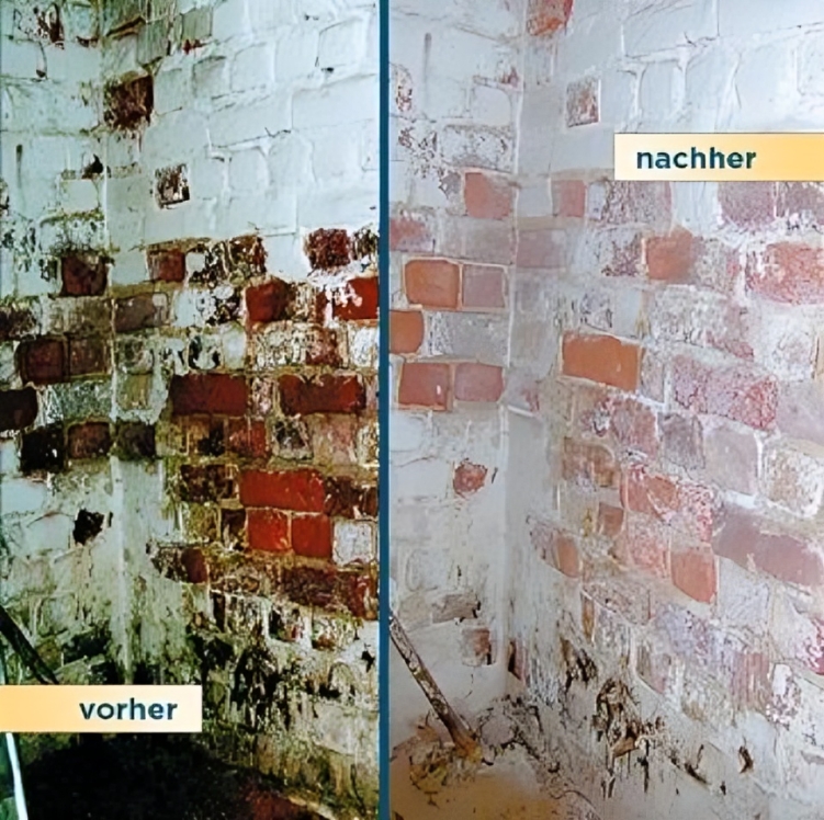 Kellertrockung Vorher Nachher Keller vorher und nachher der Trockenlegung mit dem Drymat-System